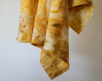 Gold, Tan, Yellow Ice-Dyed, Hand Dyed Cotton Fabric - Sandstone