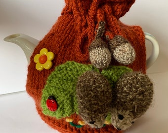 Small Hedgehog woodland  tea cosy