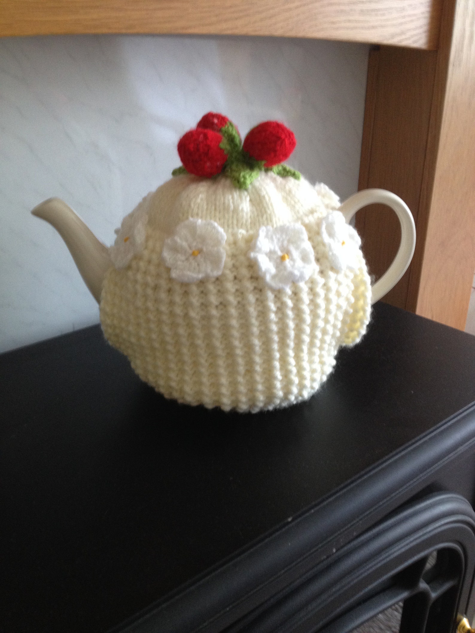 Strawberries and Cream Tea Cosy. Etsy