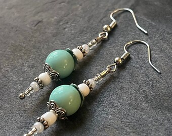 Turquoise & Silver Dangle Earrings