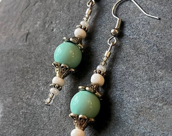 Turquoise & Silver Dangle Earrings