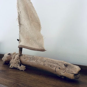 Driftwood Sailboat Sculpture