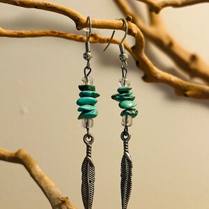 Feather & Pebble Earrings