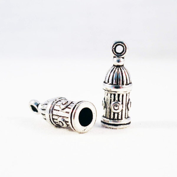 CEF55 - Embouts à Coller Coupelle Tour Cage Argent Vieilli / Antiqued Vintage Silver Crimp Cord End Caps Tips Hide Knots Beads