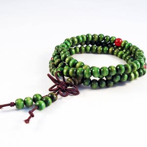ALZ9 - 5 Choix de couleurs Bracelet Mala Mantra Perles Bois de Santal Beige Noir / 5 Choices colors Santal Wood Beads Buddha Bracelet Black