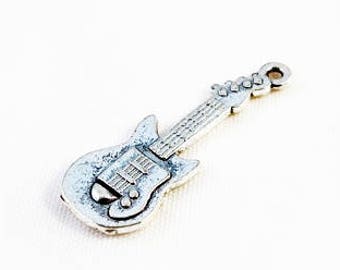 BP53 - 3 Model Charm Pendant Guitar Violin Music Instrument Orchestra Silver / 3 Style Silver Music Guitar Violin Orchestra Pendant