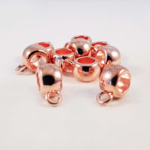 FC04 - Set of Pink Gold Plated Color Rams of 11.5x8x5.5mm or 6x4x2mm / Rose Gold Bail Bead, 11.5x8x5.5mm gold 6x4x2mm.