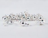 CEF19 - 3 Model Choices Tips Hide Silver Knots to Fold Crush 3 Choices of Style Silver Clamp End Caps Tips Hide Knots Beads