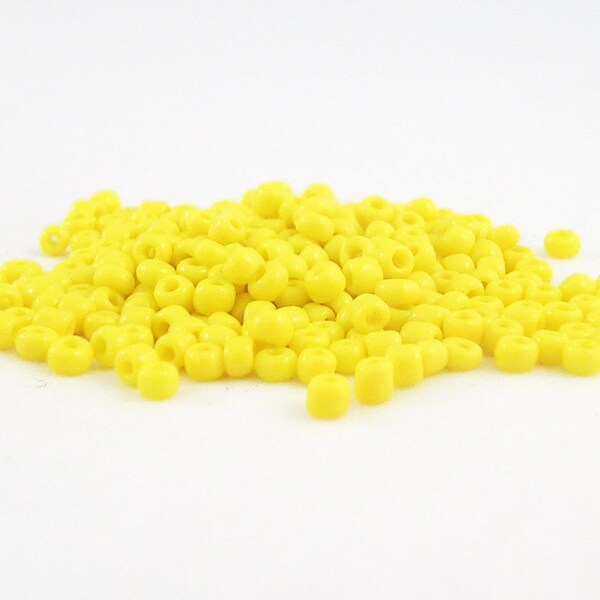 PRO51 - Lot of 300 small Rocaille Pearls in yellow yellow Glass Serein Fluo Spacer