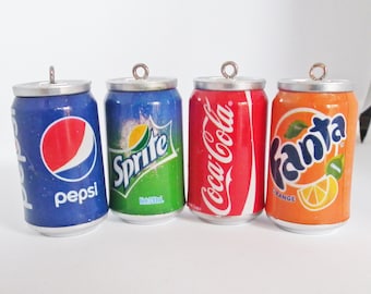 A0720 - Coca Cola Pepsi Sprite Fanta Soda Soft Drinks Mc Donalds Style Bottles Pendant Charm