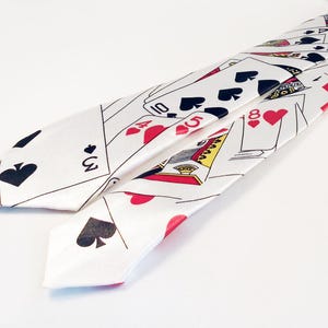 Cravatte o papillon Poker Carte da casinò Las Vegas Bianco o nero 4 modelli / Cravatte o papillon Carte da gioco Design Bianco Nero 4 stili