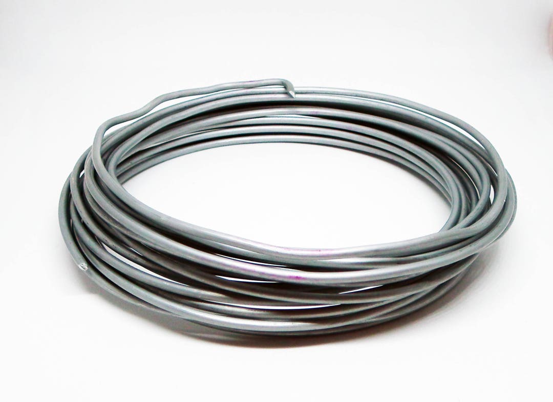 CEG04 Versatile Wire Bracelet Gray Rounds 2mm Diameter Silver Aluminium ...