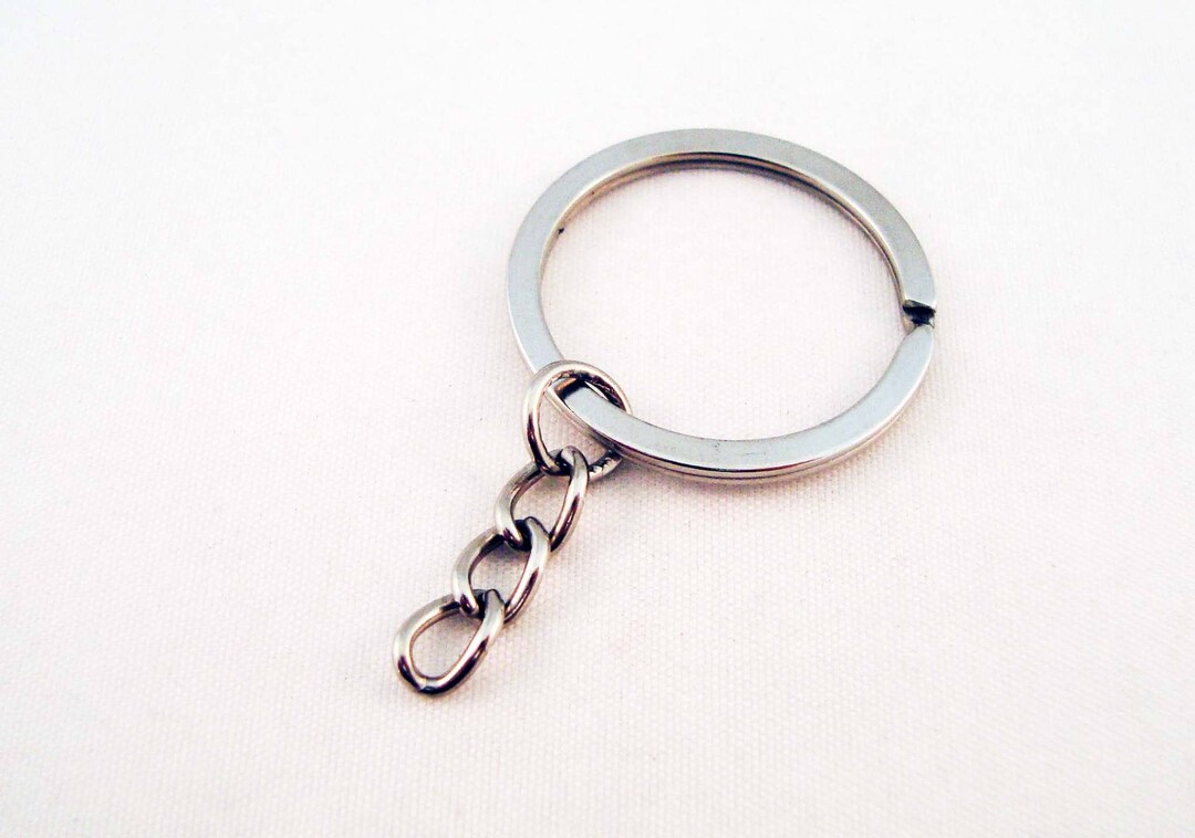 Silver Color Key Ring PC02 - Ring for Silver Keyrings 2 Models / 2 Styles Keychain Silver ...
