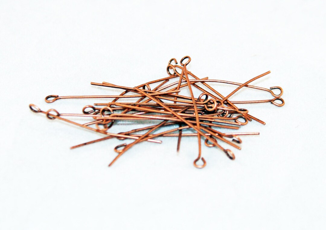 CEF16 - Set of 50 Nails of 38mm Copper Red Eye Rods / 50 Pieces 38mm ...