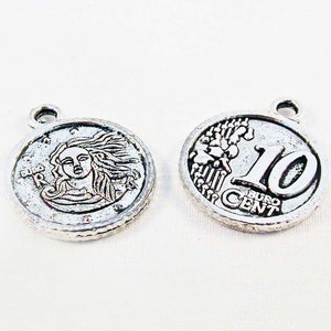 BP02 5 Choice Medallions Elizabeth Australia Usa France Silver / Medal Money Coins Queen UK Liberty Vintage Silver Pendants 5 Style image 3