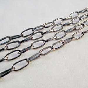 CH21 - 5M Chain Big Links Mesh 10mm X 5mm Black Gunmetal Color