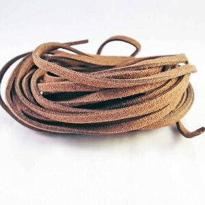 CF12 - 1M of Dark Coffee colored Felt Cord 3mm wide Wool Suede Leather