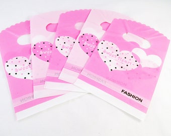 AD10 - Lot of 5 plastic bags Trend for gift wrapping jewelry of 15cm x 9cm.
