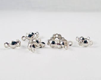 CEF20 – Opakowanie 10 ciemnosrebrnych osłon na węzły, 8 mm x 4 mm, żelazo