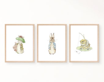 Set of 3 Beatrix Potter Nursery Art Prints. Beatrix Potter Downloadable ...