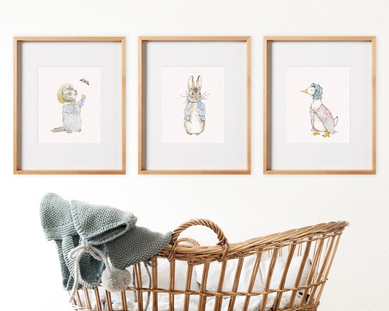 Set of 3 Beatrix Potter Nursery Art Prints. Beatrix Potter Etsy Canada