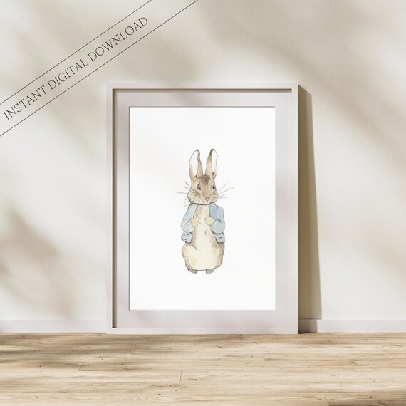 Peter Rabbit Nursery Art, Beatrix Potter Nursery Decor, Peter