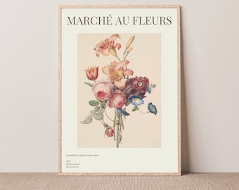 Botanical Poster Print, Floral Wall Art, Henriëtte Geertruida Knip, Flower Art Print, Art Exhibition Poster, Flower Print, Archival Print