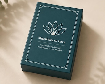 Mindfulness Tarot Deck, 78 Cards with Guidebook, Beginner Friendly, Meditation and Spiritual Wellness Gift