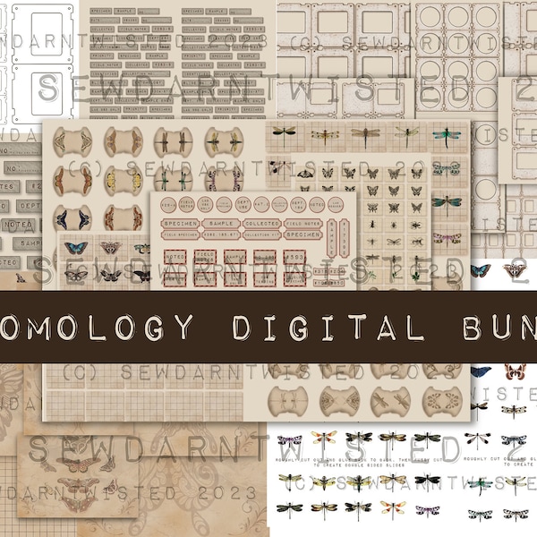 Entomology Junk Journal Digital Bundle