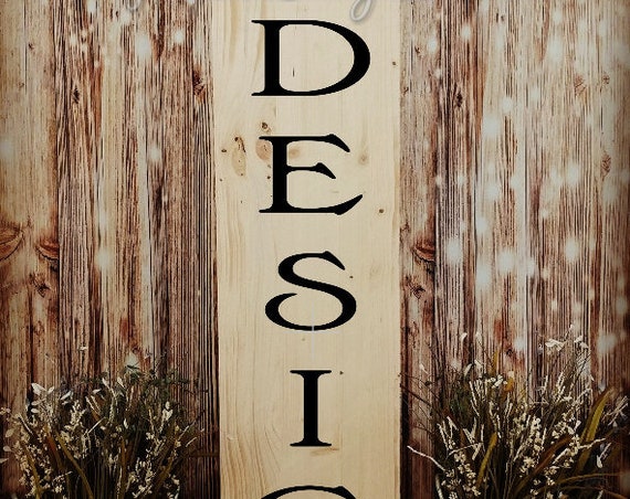 Mockup * Wooden Sign * Vertical Sign * Long