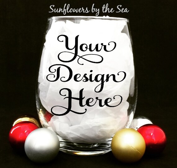 Mockup * Wineglass * Stemless * Christmas * Holiday