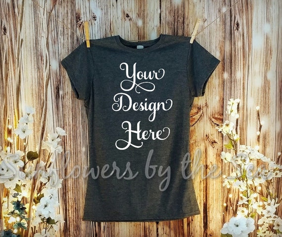 Mockup * Womens * T-Shirt * Heather Grey *