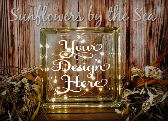 Mockup * Glass Block * Fairy Lights * Personalize