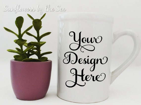 Mockup * Coffee Mug * White * Photo *