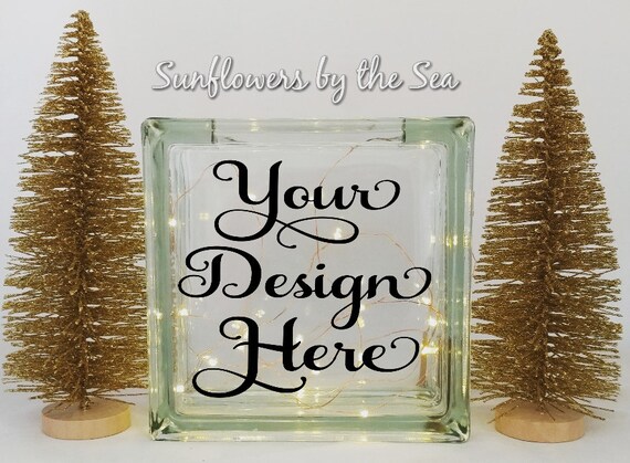 Mockup * Glass Block * Christmas * Fairy Lights