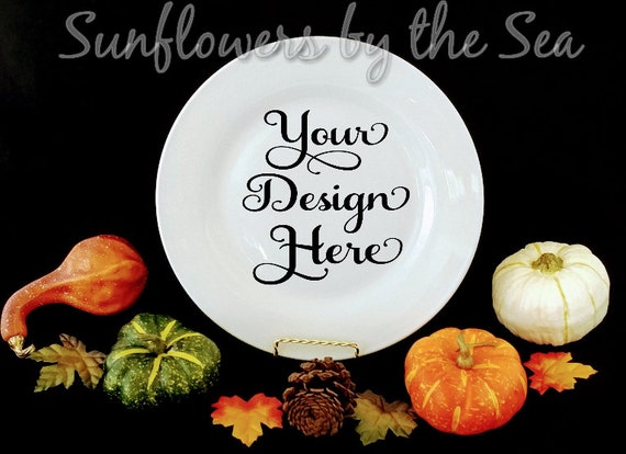 Mockup * Plate * White * Fall * Autumn