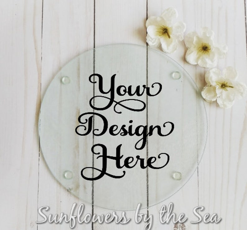 Mockup Cutting Board Glass Circle Round Blank Etsy