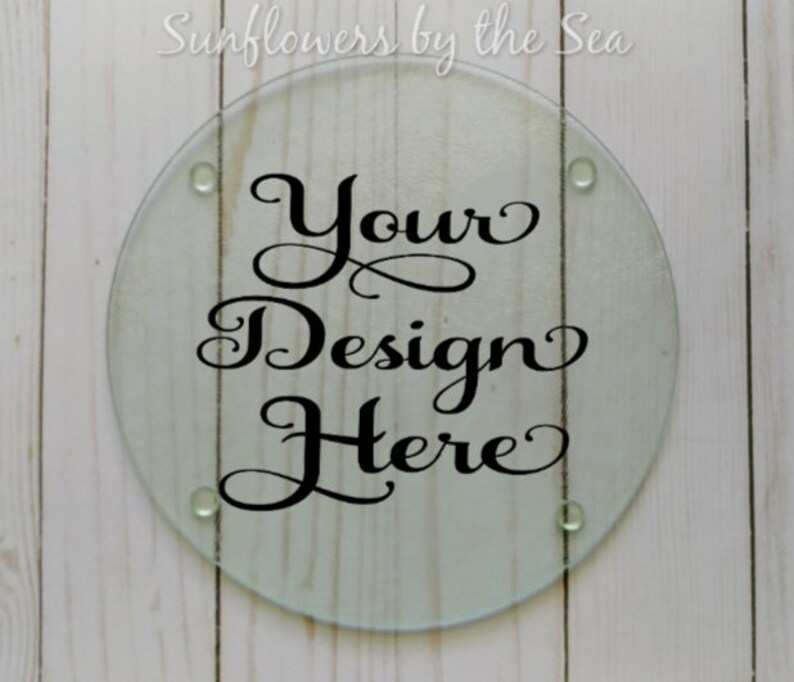 Mockup Cutting Board Glass Circle Round Blank Etsy