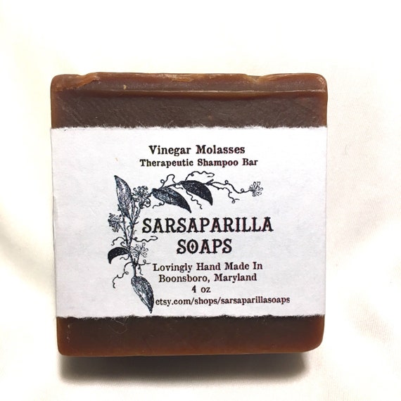 Vinegar Molasses Therapeutic Shampoo Bar Etsy