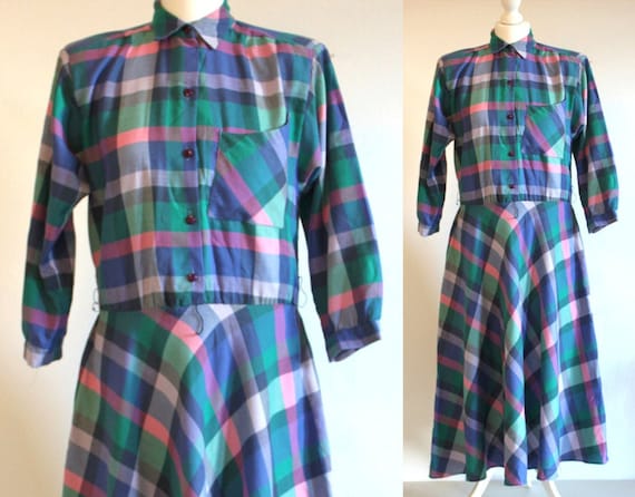 tartan rockabilly dress