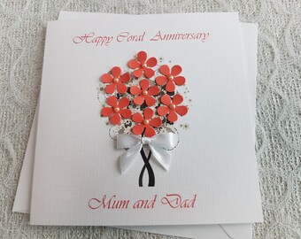 coral anniversary etsy