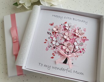 Handmade Personalised Birthday Card Grandma Mum Daughter Sister