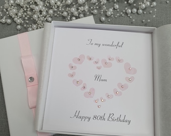 Personalised Birthday Card Handmade 20th 21st 30th 40th 50th 60th 70th 80th 90th Grandmother Wife Sister Aunt Daughter Mother Mum Nan Mummy