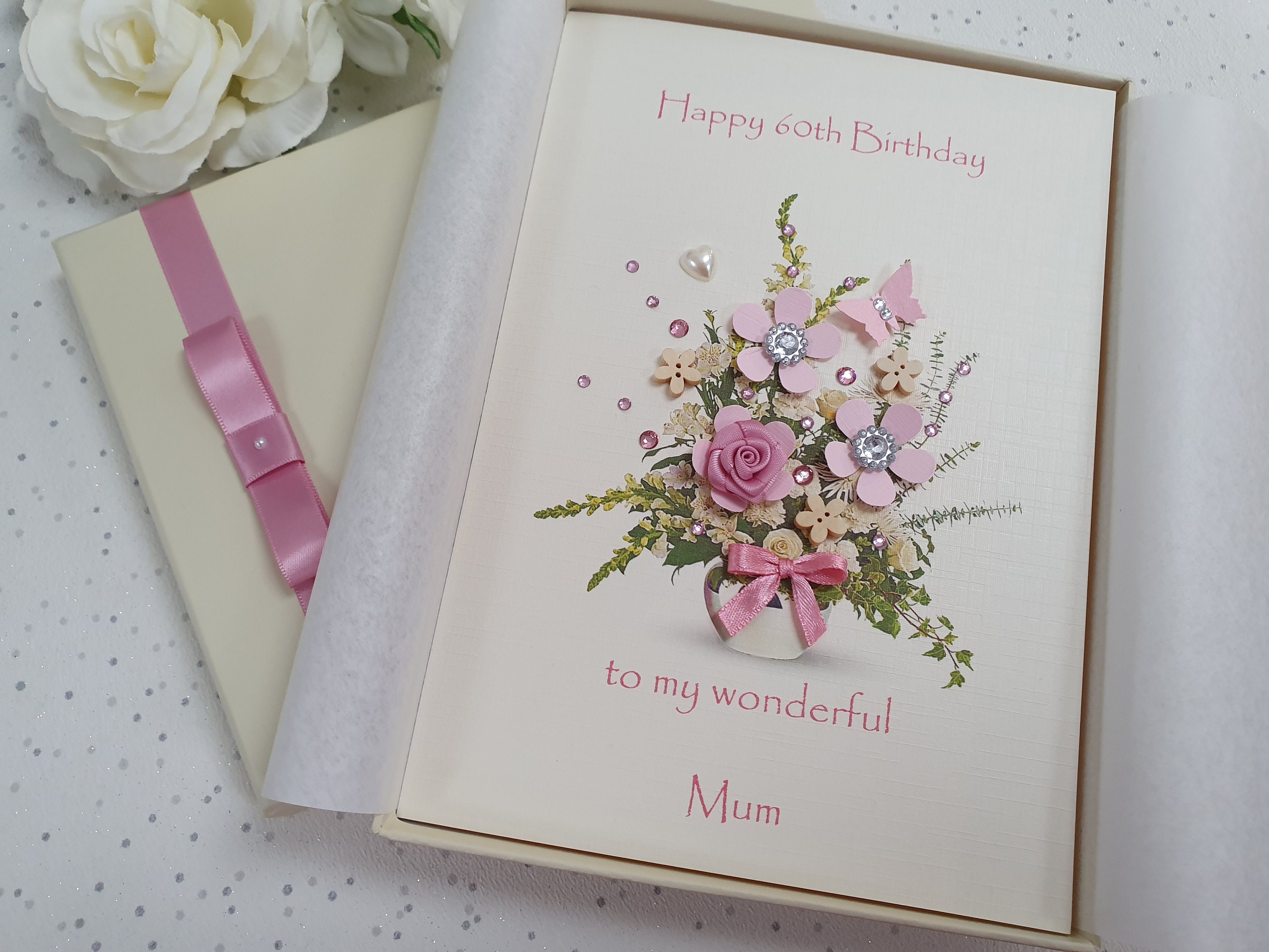 Luxury Birthday Card Handmade Personalised Box Keepsake Mum Etsy Luxury Birthday Card Handmade Personalised Box Keepsake Mum Etsy