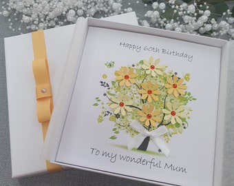 Personalised Birthday Card Handmade 20th 21st 30th 40th 50th 60th 70th 80th 90th Grandmother Wife Sister Aunt Daughter Mother Mum Nan  Mummy