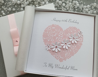 Personalised Birthday Card Handmade 20th 21st 30th 40th 50th 60th 70th 80th 90th Grandmother Wife Sister Aunt Daughter Mother Mum Nan  Mummy