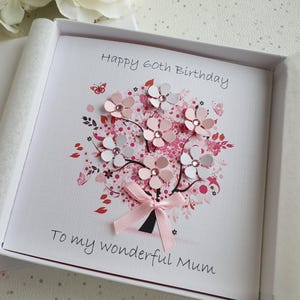 Personalised Birthday Card Handmade 20th 21st 30th 40th 50th 60th 70th 80th 90th Grandmother Wife Sister Aunt Daughter Mother Mum Nan  Mummy