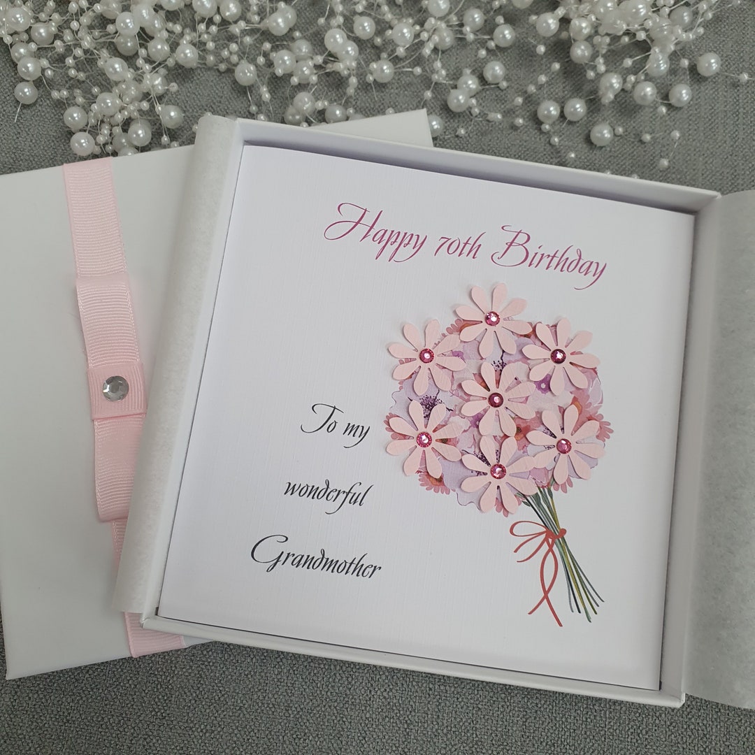 Handmade Floral Birthday Card, Personalised for Her - Etsy