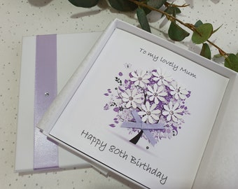 Personalised Birthday Card Handmade 20th 21st 30th 40th 50th 60th 70th 80th 90th Grandmother Wife Sister Aunt Daughter Mother Mum Nan  Mummy