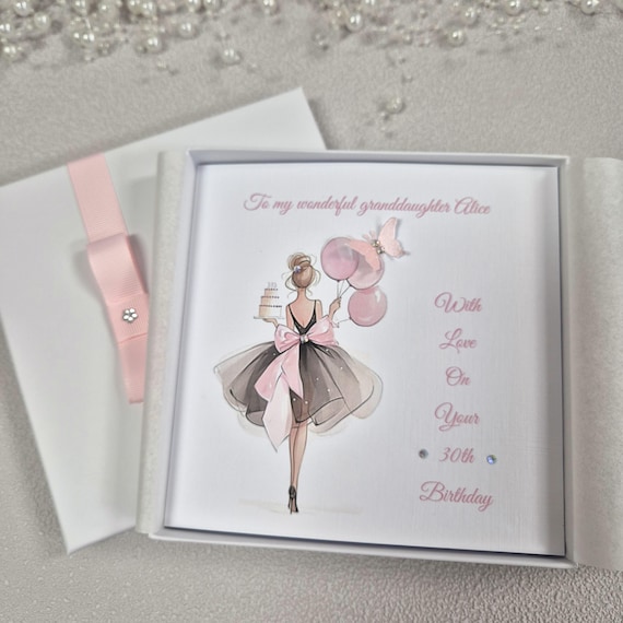 Personalised Birthday Card Handmade 15th 16th 17th 18th 19th 20th 21st 30th 40th 50th 60th Daughter Granddaughter Niece Sister Aunt Mummy